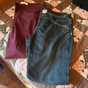 2 pair of jeans/jeggings